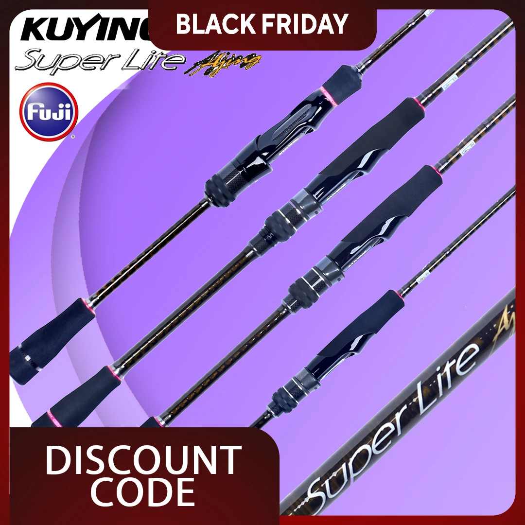 

KUYING SUPERLITE Ajing Spinning Rock Fishing Lure Rod 2.04m 2.28m 2.31m 2.58m Fast Speed Bottom Fish Carbon FUJI A Ring Shore