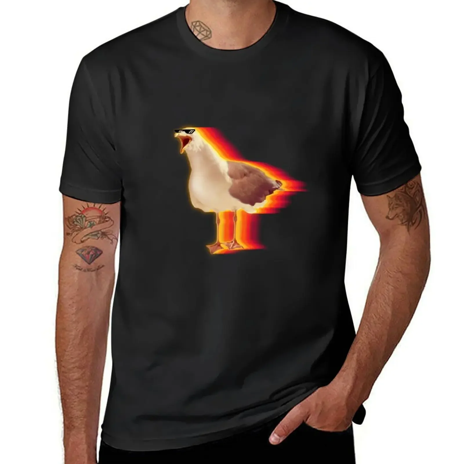 Snazzy Seagull Logo T-Shirt cute tops plus size tops vintage graphic tee heavyweights mens vintage t shirts