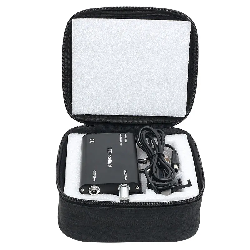 Box for Binocular Loupes Cloth Case for Dental Head Lamp Battery Anti-drop Bag with Zipper Useful Magnifying Glass Accessories