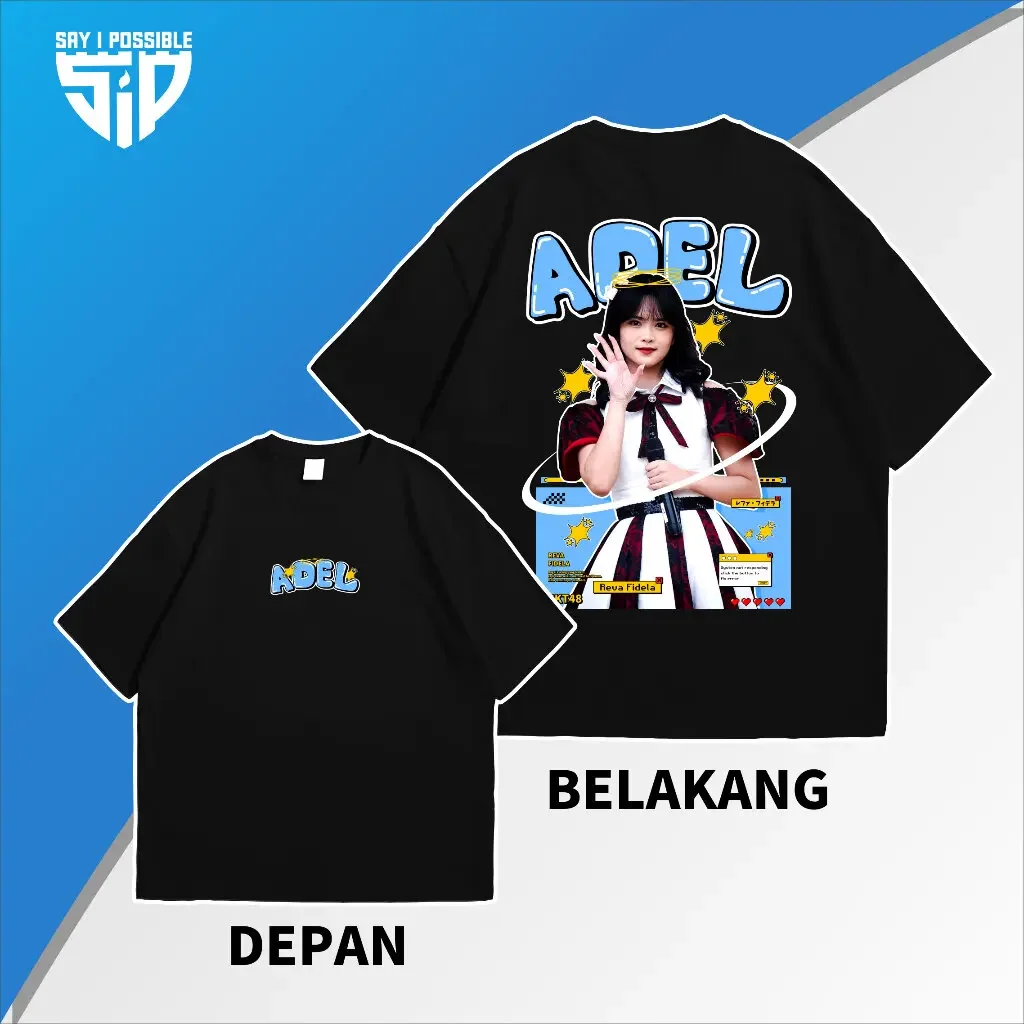 KAOS JKT48 MY OSHI ADEL STARS EDITION - kaos streetwear - Baju T-Shirt Viral JKT 48 Combed  Pria Unisex Kaos/Shirt Unisex