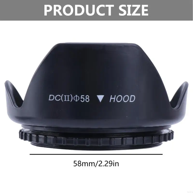 58 مللي متر عدسة هود لكانون EOS 1300D 800D 850D 77D 80D 100D 200D 250D 550D 600D 650D 700D 750D 760D 1000D 1100D 1200D 18-55 مللي متر