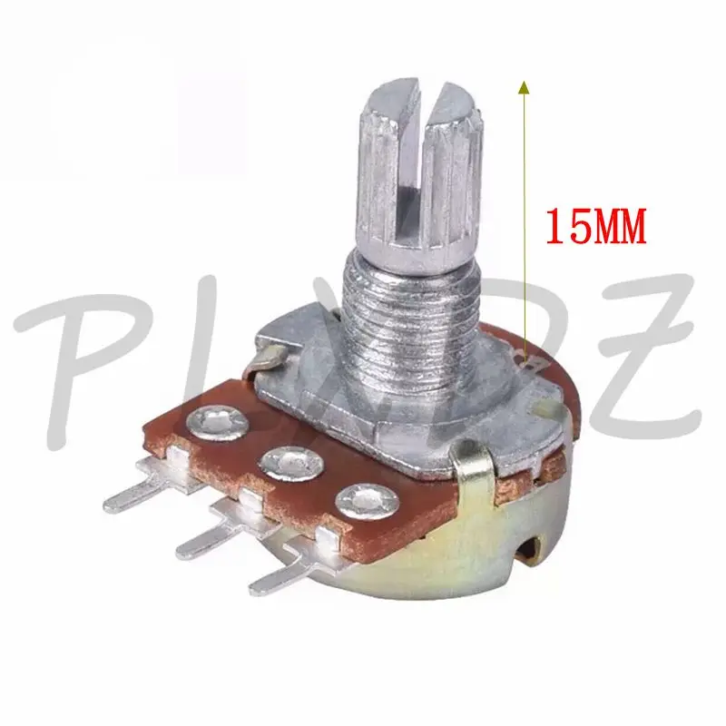 10PCS WH148 Potentiometer 3pin B 1K 2K 5K 10K 20K 50K 100K 250K 500K 1M ohm Single Potentiometer Shaft Length 15 L15mm