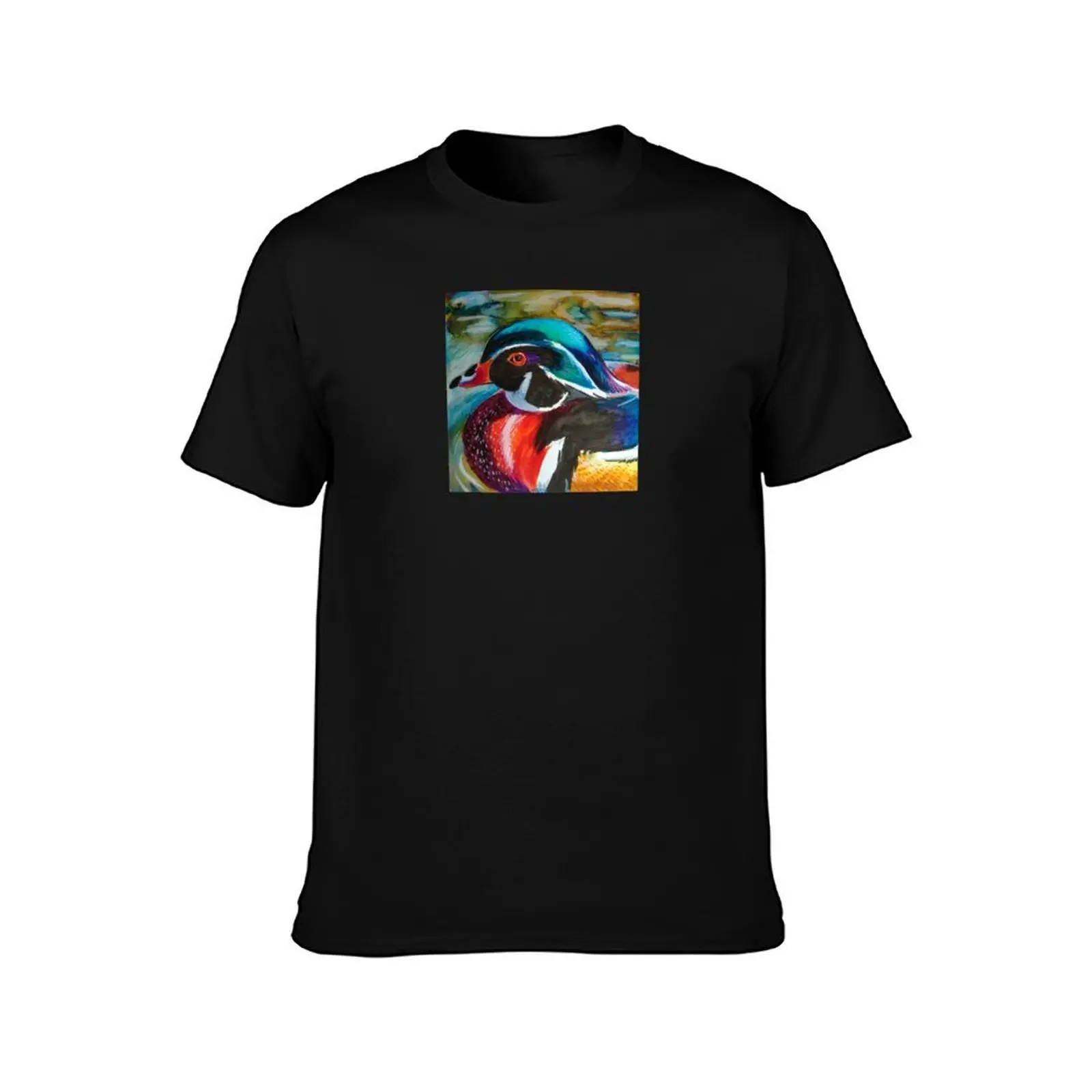 It's a Little Wood Duck, Floating on the Water T-Shirt Basic Tee Shirt for Everyday Outfit