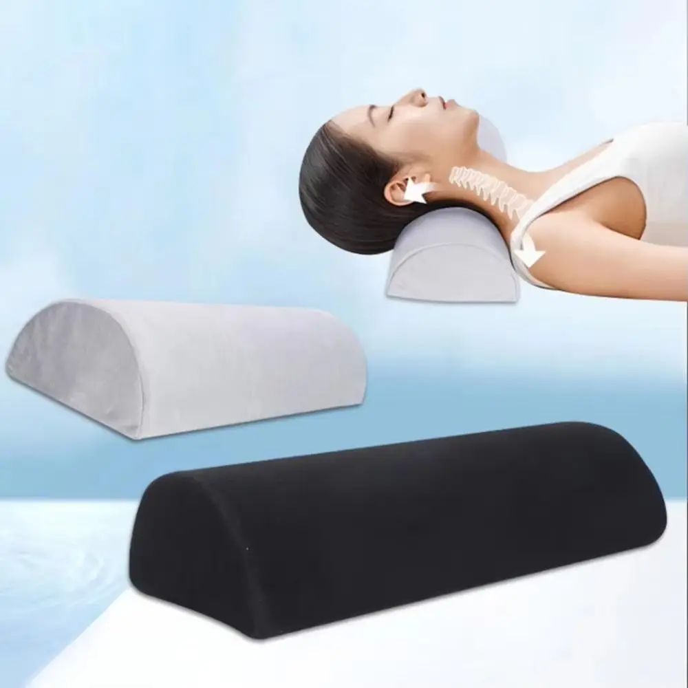

Half Cylinder Half Moon Bolster Pillow Ergonomic Washable Cover Semi-Roll Knee Pillow Removable Cover Slow Rebound