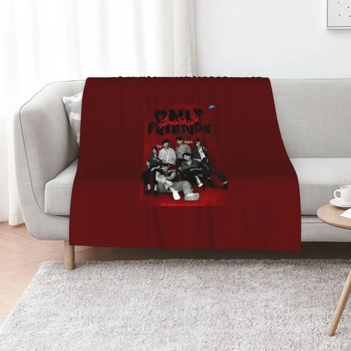 Only Friends BL drama Thai Throw Blanket Wrinkle Resistant Lightweight Blanket