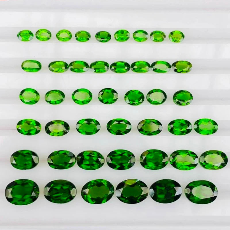 3mm*4mm To 8mm*10mm Oval Shape Natural Diopside Loose Gemstone High Quality Genuine Chrome Diopside Known As Russian Emerald - Image 5