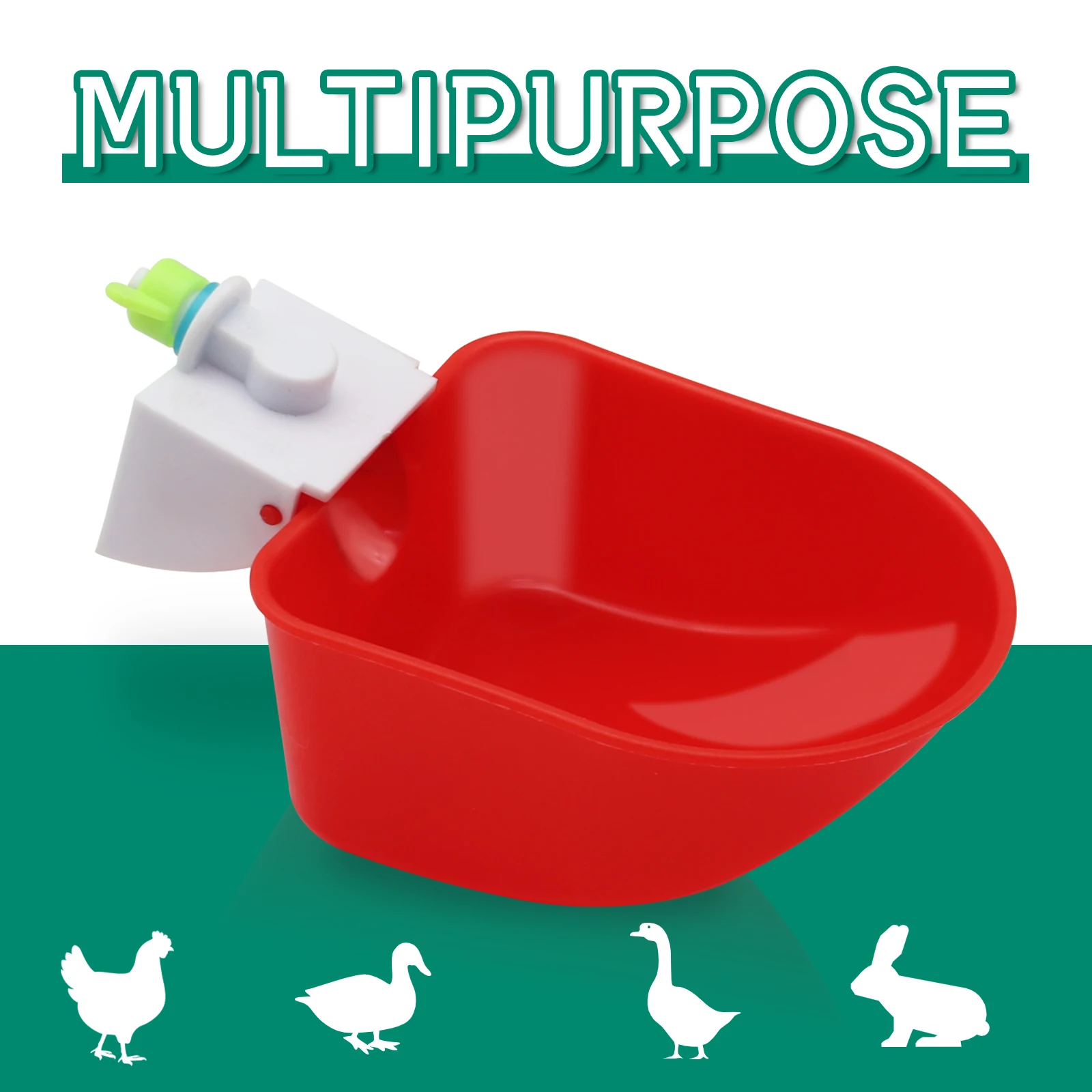 5Pcs Goose Duck Automatic Drinking Bowl Chicken Water Cup Waterer Bowl  Farm Poultry Waterer Drinking Bowls Water Dispenser