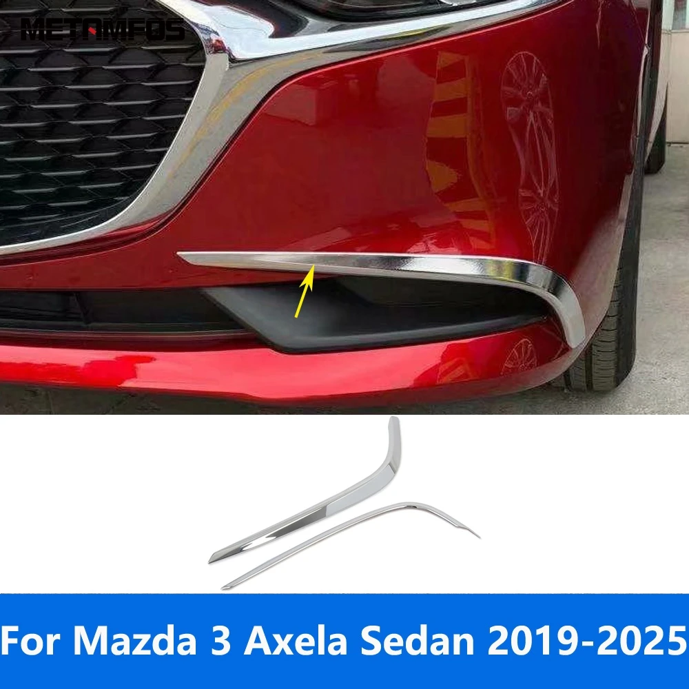 

Для Mazda 3 M3 Axela Sedan 2019-2024 2025 хромированная передняя противотуманная фара, лампа для век, бровей, противотуманная фара, накладка, аксессуары, Стайлинг автомобиля