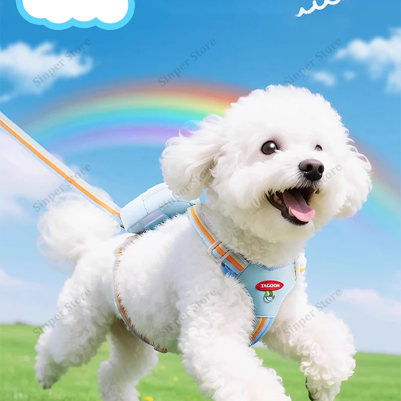 

Dog Breathable Harness Reflective Stitching All Weather Adjustable for Walking Training or Running-Heavy Duty & Durable Harness