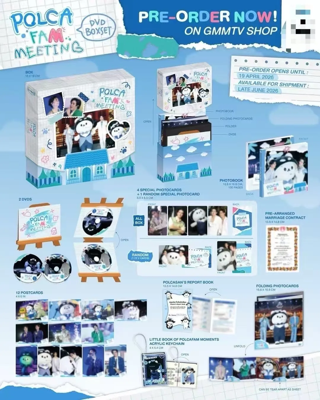 

Новый предзаказный DVD-бокссет Gmmtv Thai Star TayNew POLCASAN Fan Meeting 2026 года