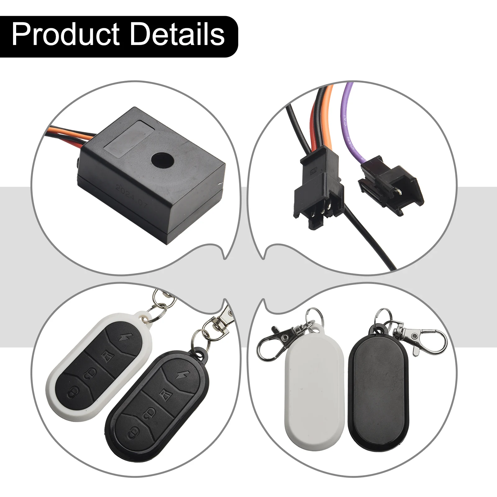 

Система безопасности велосипеда Сигнализация для электровелосипеда Громкая сигнализация вход без ключа Практичная в использовании 4-кнопочный пульт дистанционного управления 48 В-72 В Электромобили