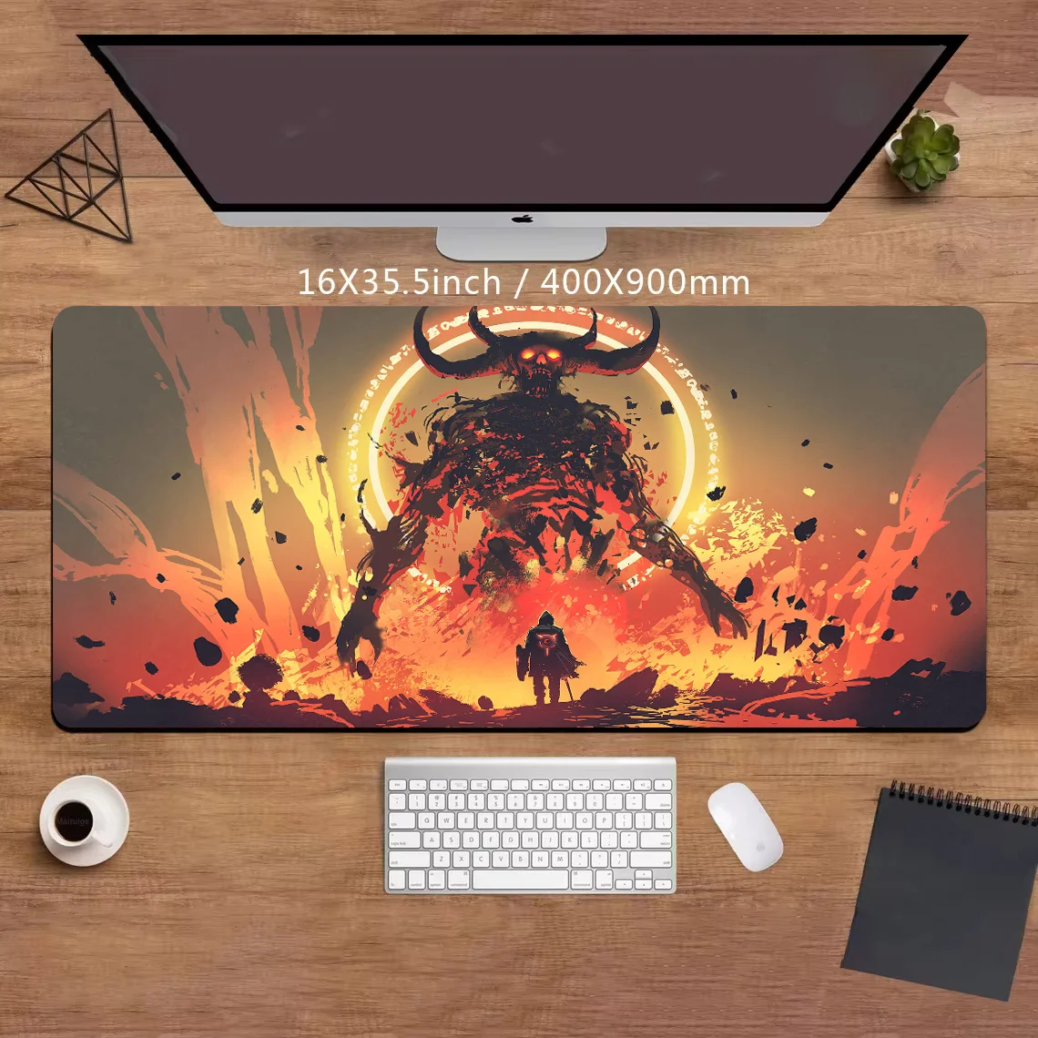 

Mouse Pad xxl100X50x3MM Fire monster Anime Extended Pad Mouse for Computer Carpet Rug Pc Gemer Desk Mat Gamer Accessories