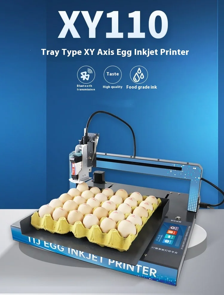 New Chicken Egg Printer Chicken Shell Inkjet Printer Egg Barcode Stamping Machine Touch Screen Egg Letters Coding Machine