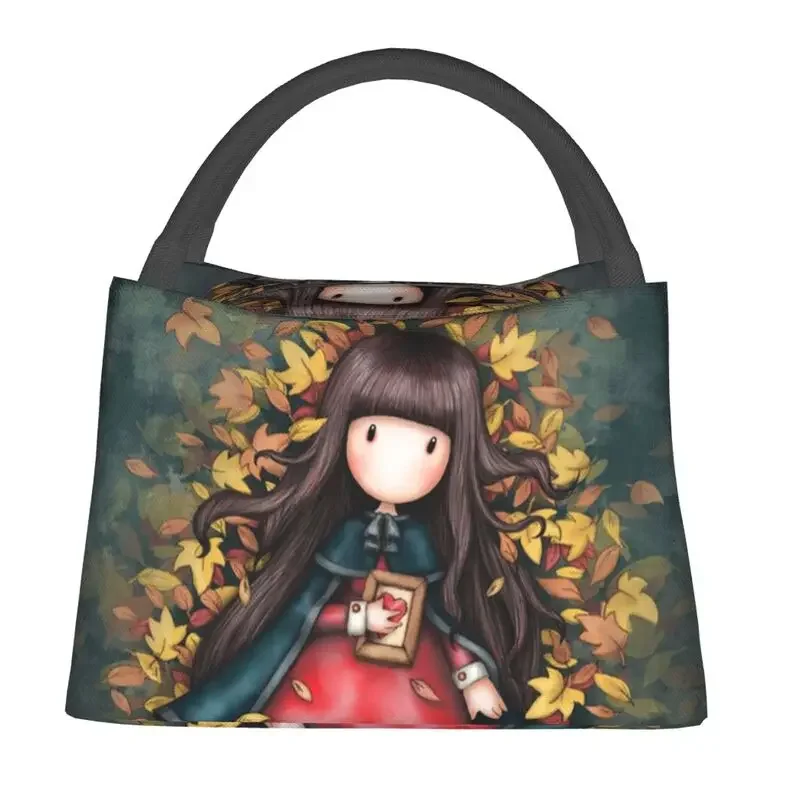 Gorjuss Autumn Leaves Lunch Bag Women Thermal Cooler Insulated Lunch Box for Work Pinic or Travel