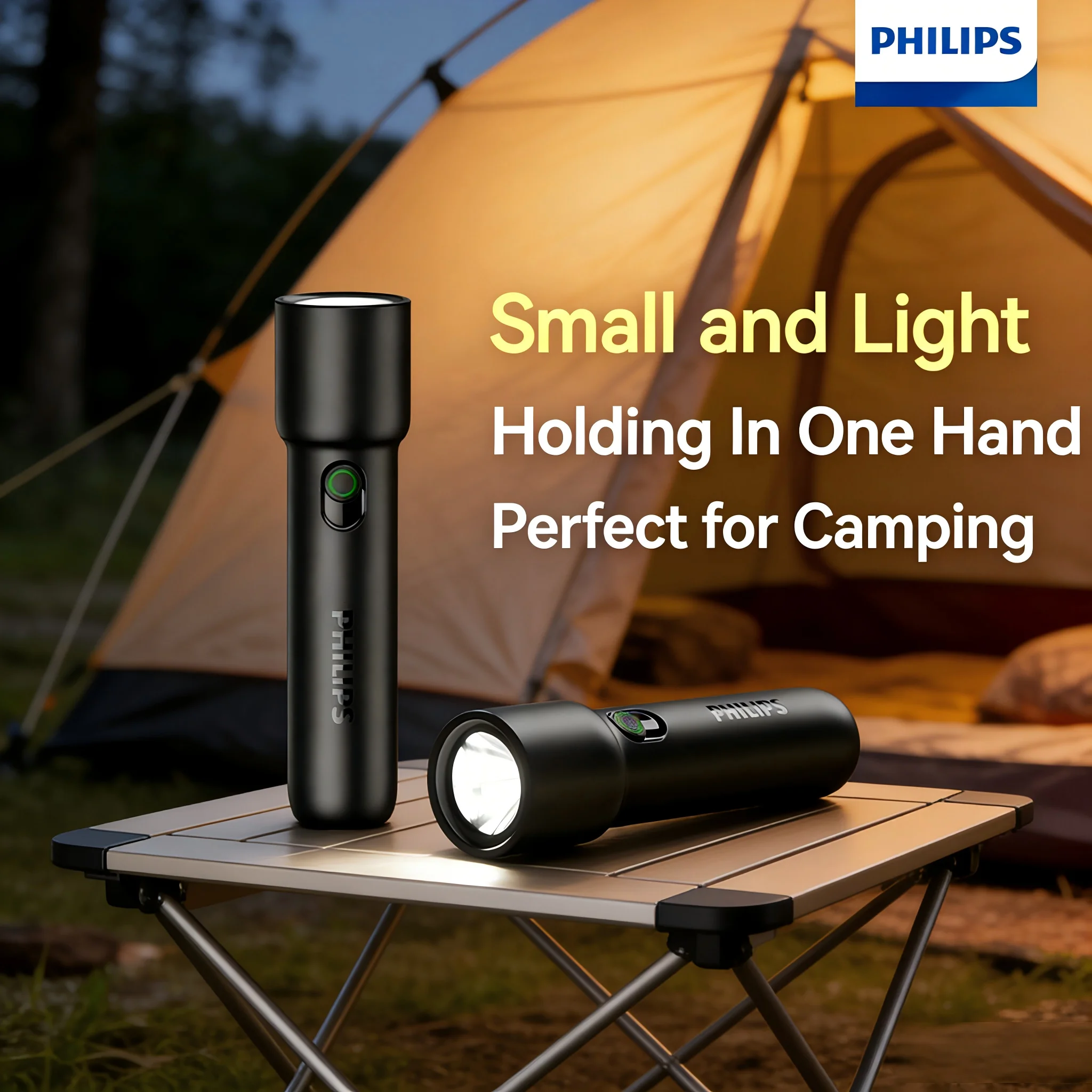 Philips Portable High Brightness Flashlight Convenient for Work Repair Off-Road Suitable for Various Outdoor Activities