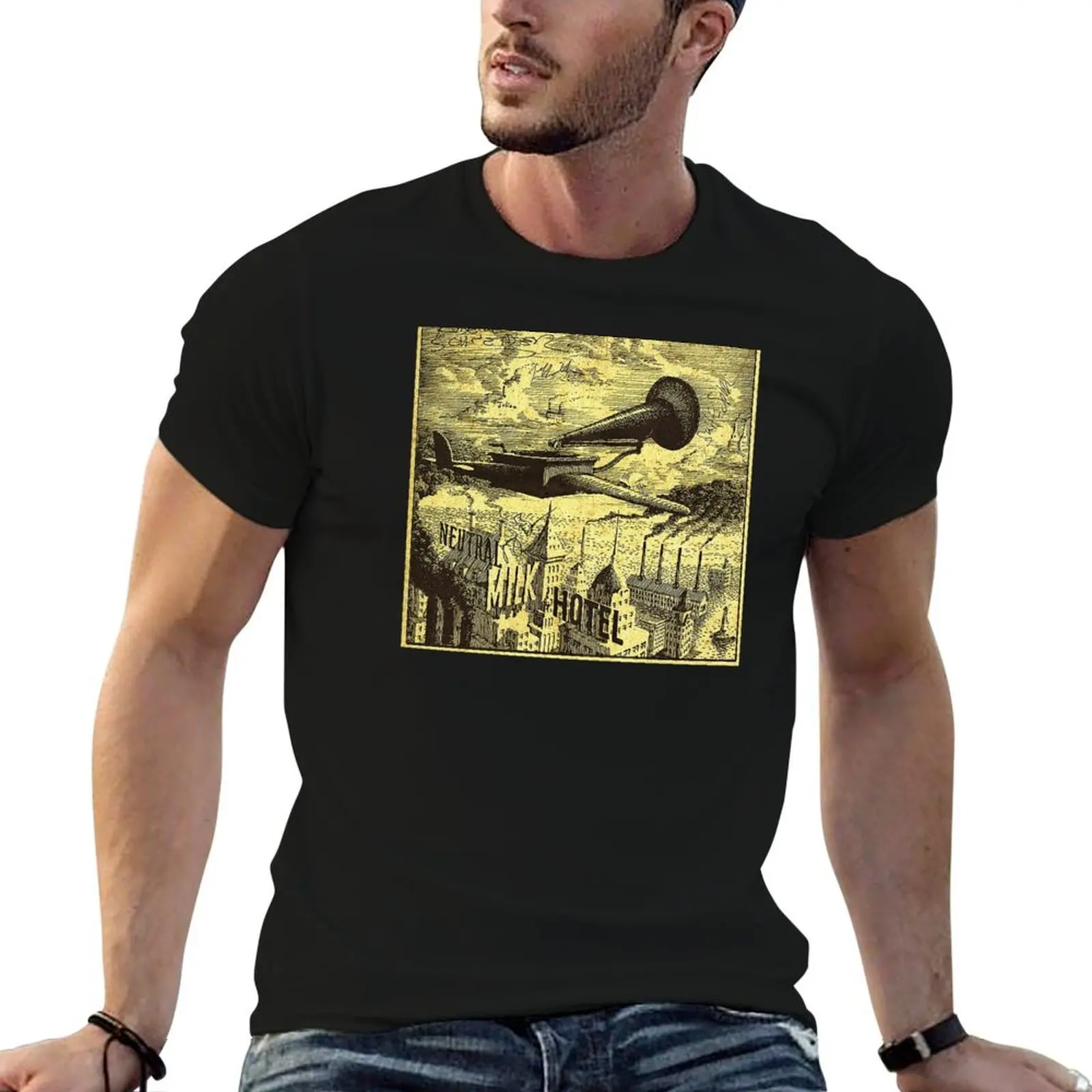 

Vintage Aviation T-Shirt t shirt for man cotton tshirt 100% man t shirt heavy cotton T-shirt