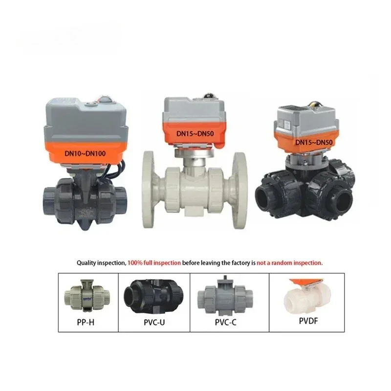 YNTO 220VAC 12V Ein/Aus-Kugelhahn DC24V Edelstahl UPVC-Ventil