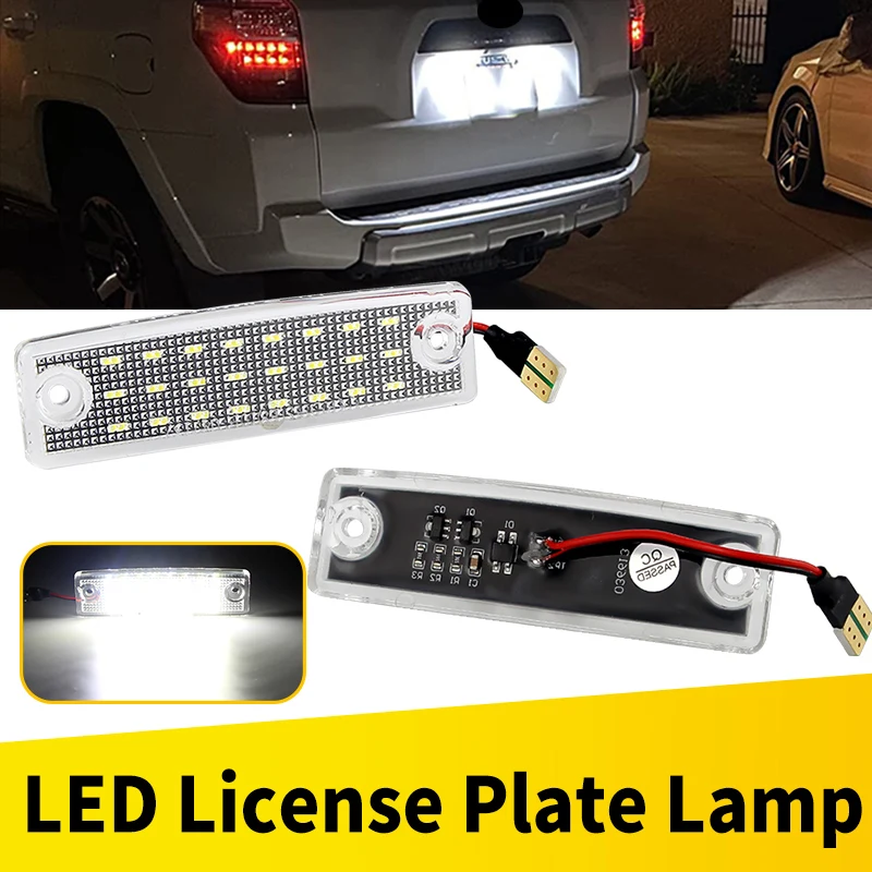 For Toyota Land Cruiser Prado 150 Haice 100 Series 4Runner Sienna Sequoia Hilux Lexus GX470 Led License Plate Lights 81270-35090