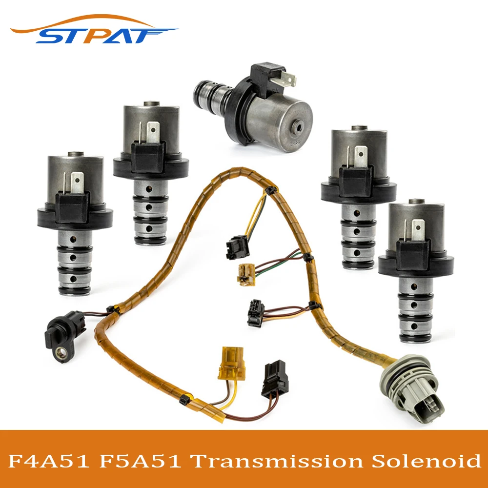 STPAT Original F5A51 Transmission Solenoids with Wire Harness For Mitsubishi Kia Hyundai 99187 F4A41 46313-39051 MD758981