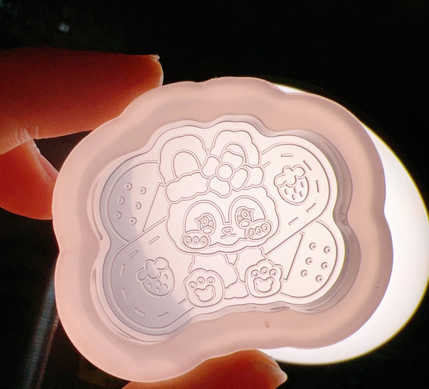 wsy-376 cute cartoon kitty silicone mold star resin mold handmade squishy mould