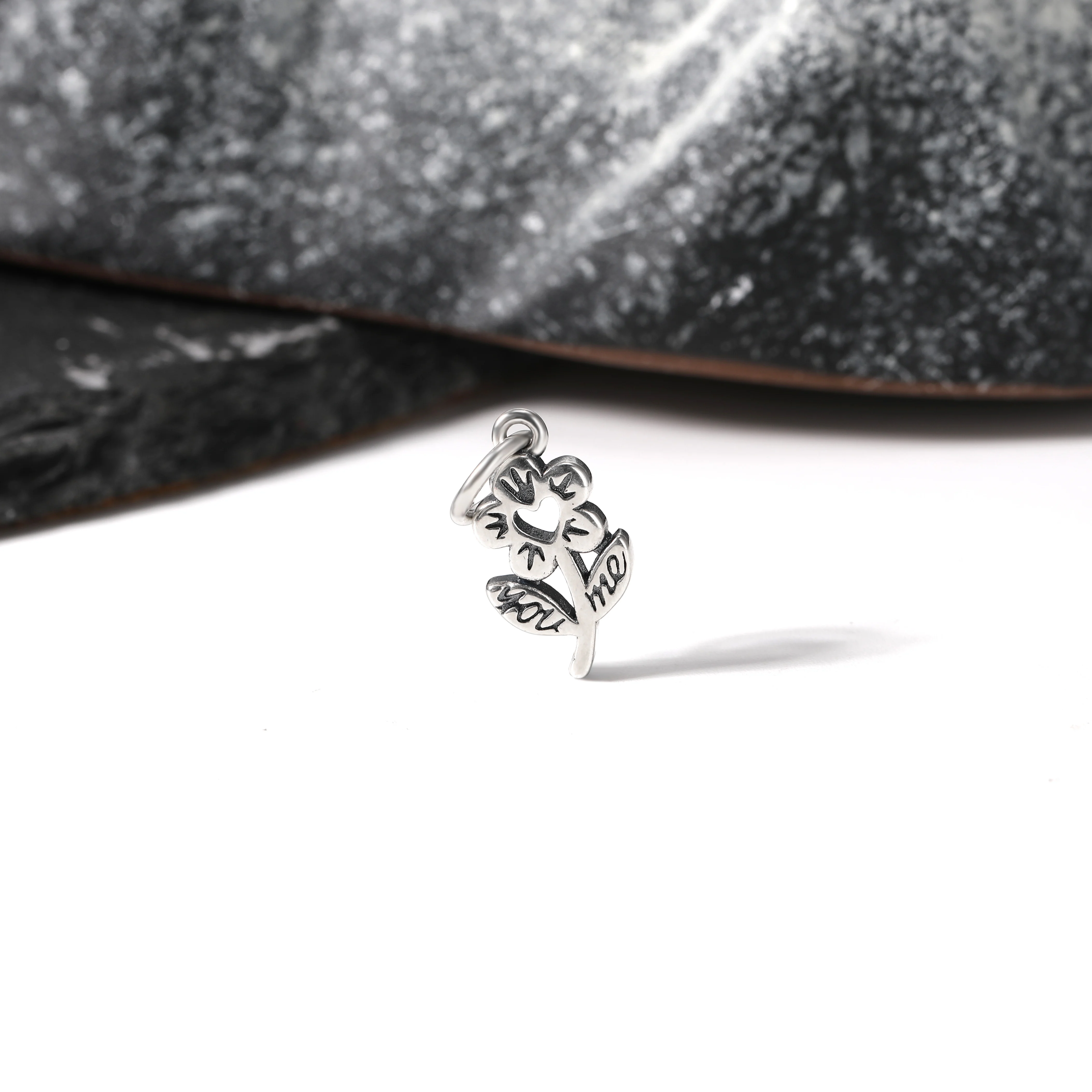 

DJ208 genuine 925 sterling silver fashion pendant, you and me bloom pendant, silver jewelry accessory