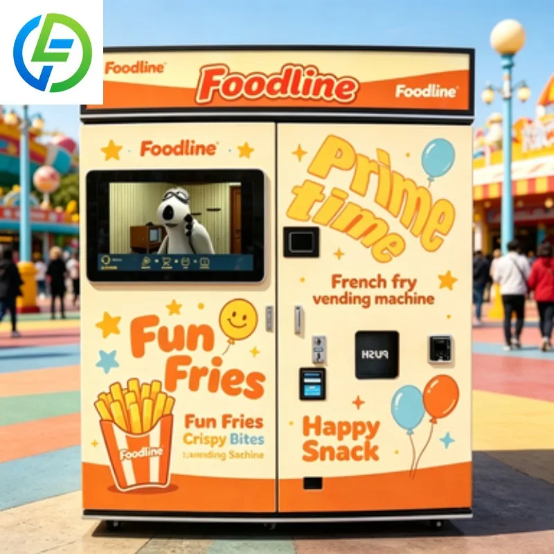 FOODLINE Customized Fry Cooking Fastest French Fries Vending Machine Fried Fish Ball Onion Ring Potato Fries Vending Machine