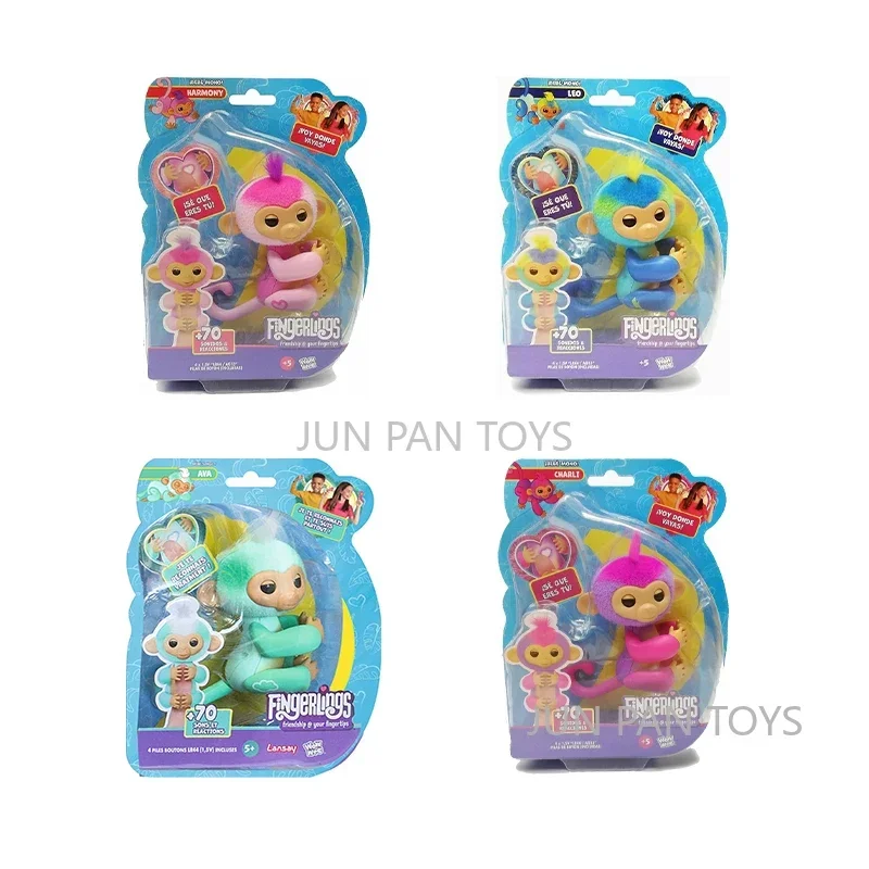 Fingerlings Small Electronic Plush Interactive Monkey Toy Interactive Animal for Hanging on Finger Holiday Gift Collection Model