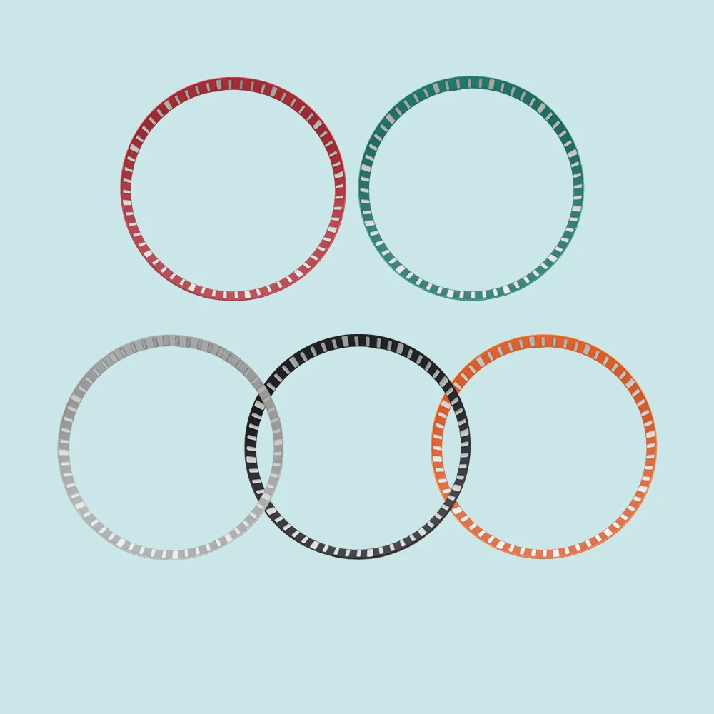 30.5 مللي متر الأخضر مضيئة الفصل الدائري الظل الداخلي صالح ل SKX007 SKX009 SRPD ساعة حافظة أسود فضي أخضر ساعة الفصل الدائري جزء