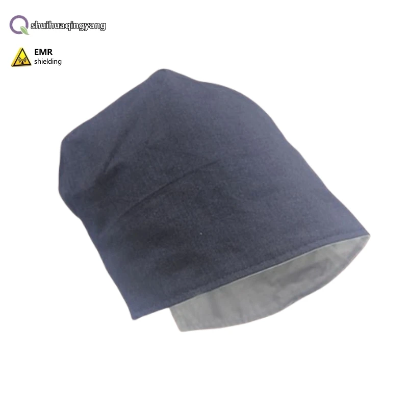 Genuine Electromagnetic radiation protective double-layer metal fiber cap Computer room EMF shielding double-sided wearable cap