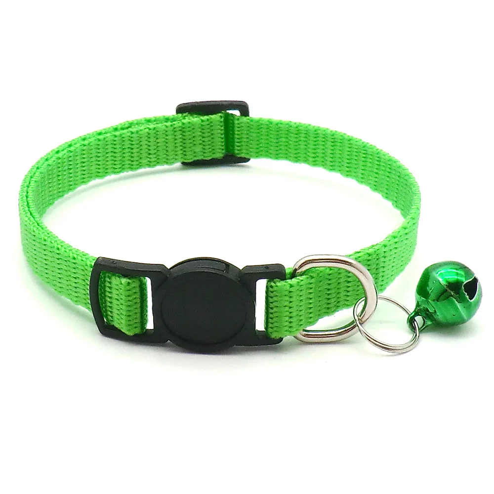 Großhandel 24Pcs Sicherheit Casual Einfarbig Neck Strap Mode Gehen Außerhalb Haustier Katze Hund Kragen Mit Glocke Zarte – Detail 15