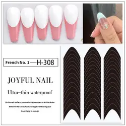 Formularz przewodnik naklejki wzory do ozdabiania tipsów francuski Manicure w kształcie litery V paznokcie naklejki wzornik Nail Art Nails naklejki wzornik taśmy Diy paznokcie