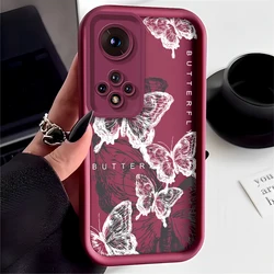 Nova 9 Fashion Butterfly Case For Huawei Honor 50 20 90 Nova 9 Pro SE Camera Protection Soft Matte Cover Funda