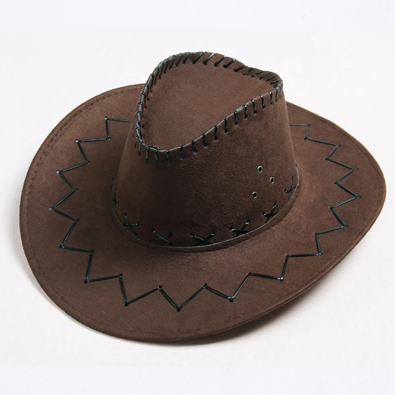 Fashion Simple Adult Cowboy Hat Western Cowgirl Hats Halloween Birthday Costumes Accessories Holiday Decorations