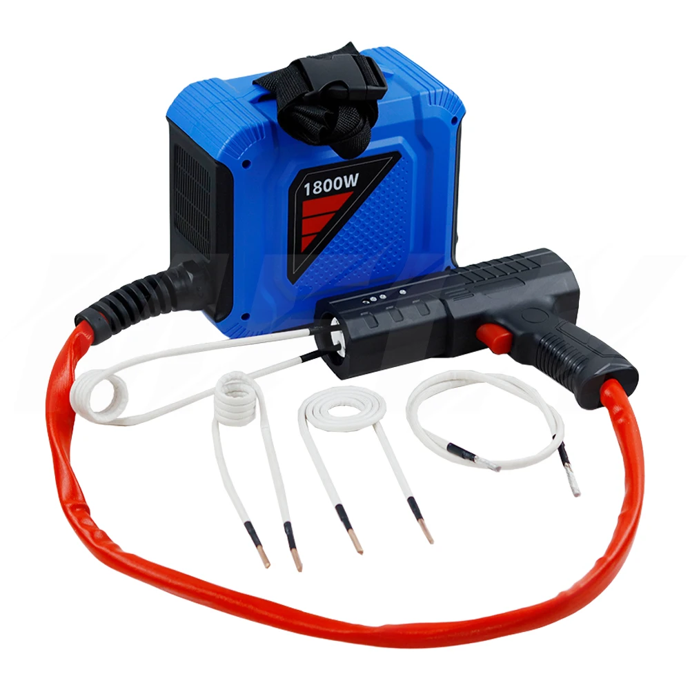 1800W Magnetic Induction Heater Kit, 4 Coils, Hand Held Heater, For Rusty Screw Removing, Automotive Flameless Heater