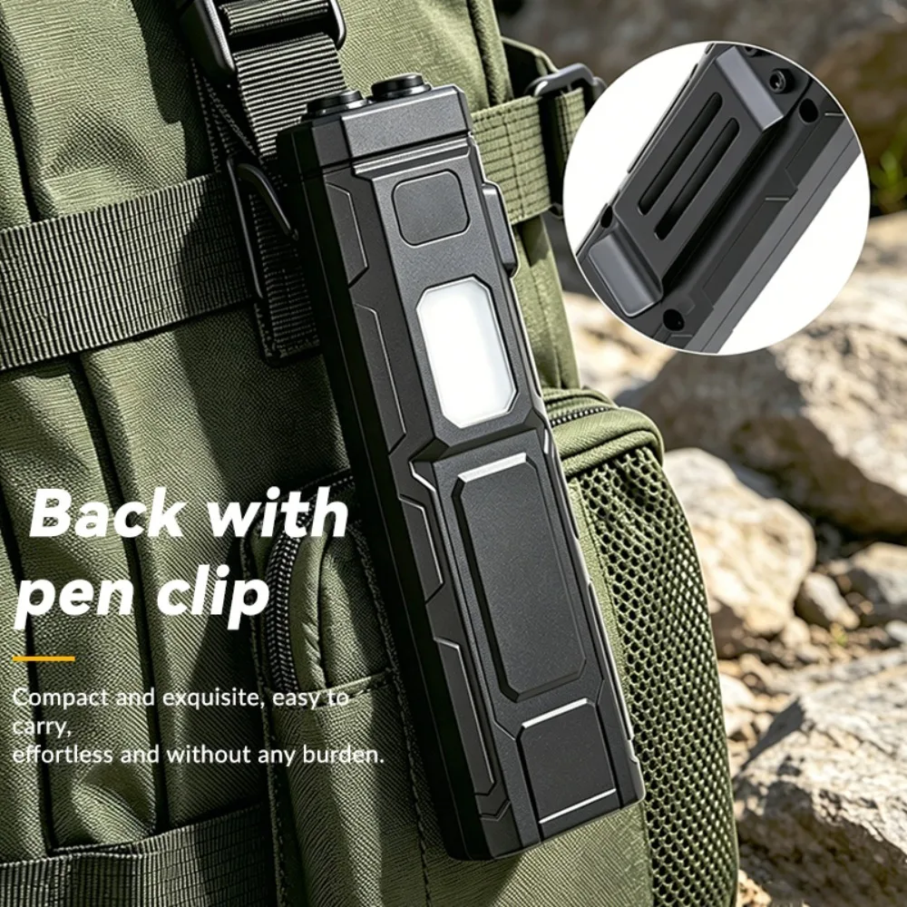 COB LED EDC Flashlight Pen‑Clip Pocket Torch High Bright Long‑Lasting Handheld Light for Outdoor Camping Daily Emergency view 4