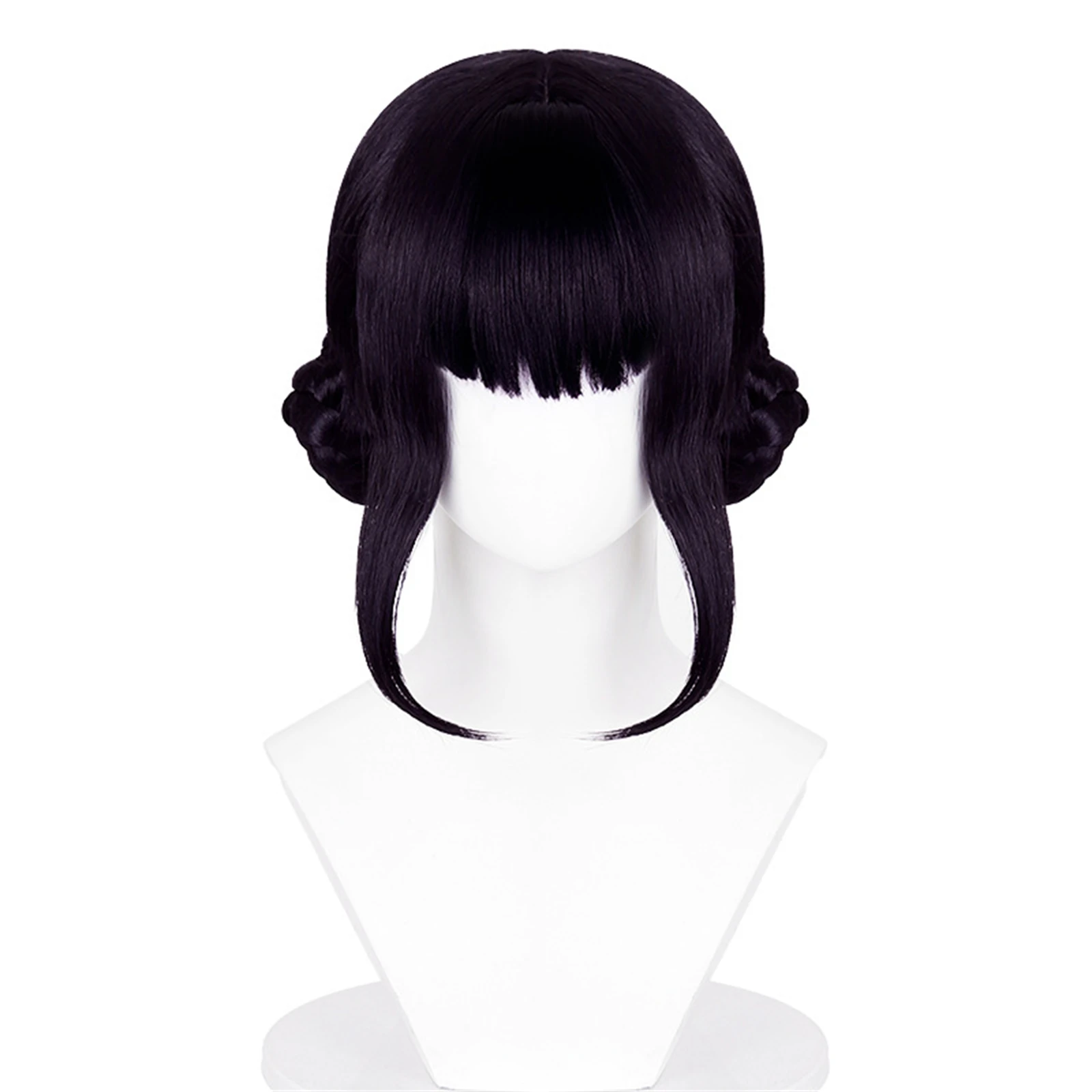 

Zoe Cosplay Wig Demon Hunters Women Black Double Buns Kpop Idol Stage Performance Wig Halloween Costume Props