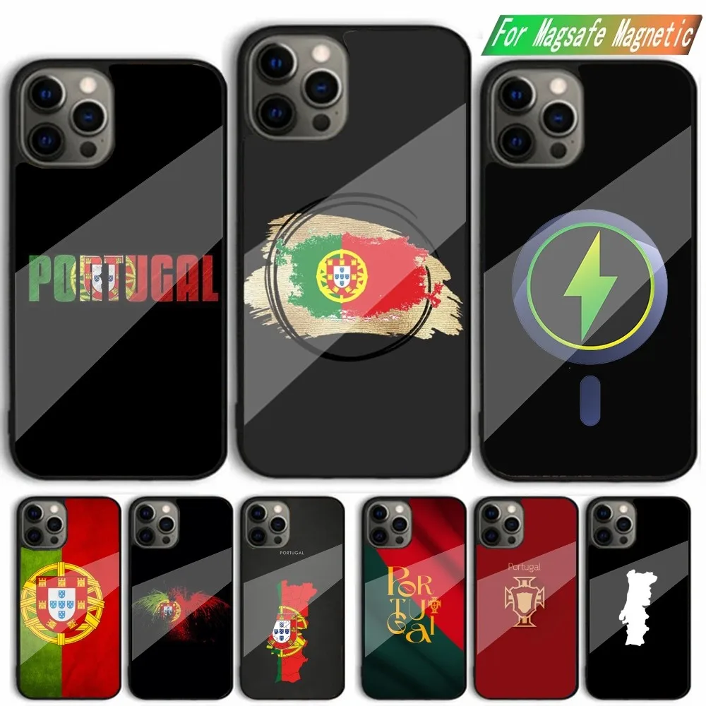 Portugal Flag Portuguese Country Phone Case For iPhone 15,14,13,12,11,Plus,Pro,Max Mini Magsafe Magnetic Wireless Charging