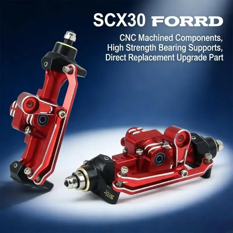 Aluminum Front And Rear Axles Set For 1/30 Scale Remote Control Crawlers Off Road Stability And Durability A2UB