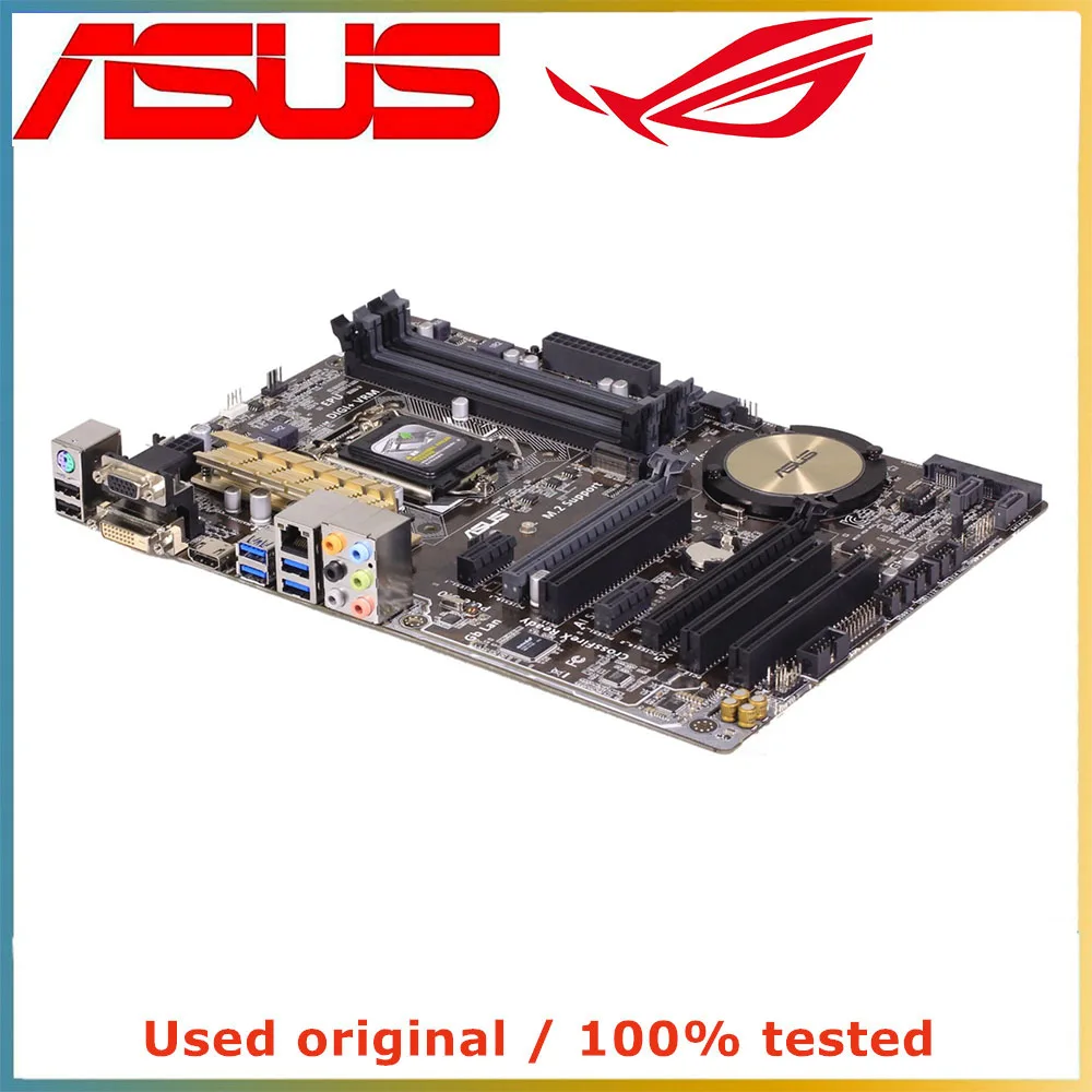 Imagem -03 - Placa-mãe do Computador Lga 1150 Ddr3 32g Desktop Mainboard Sata Iii Pci-e 3.0 X16 Asus-z97-c