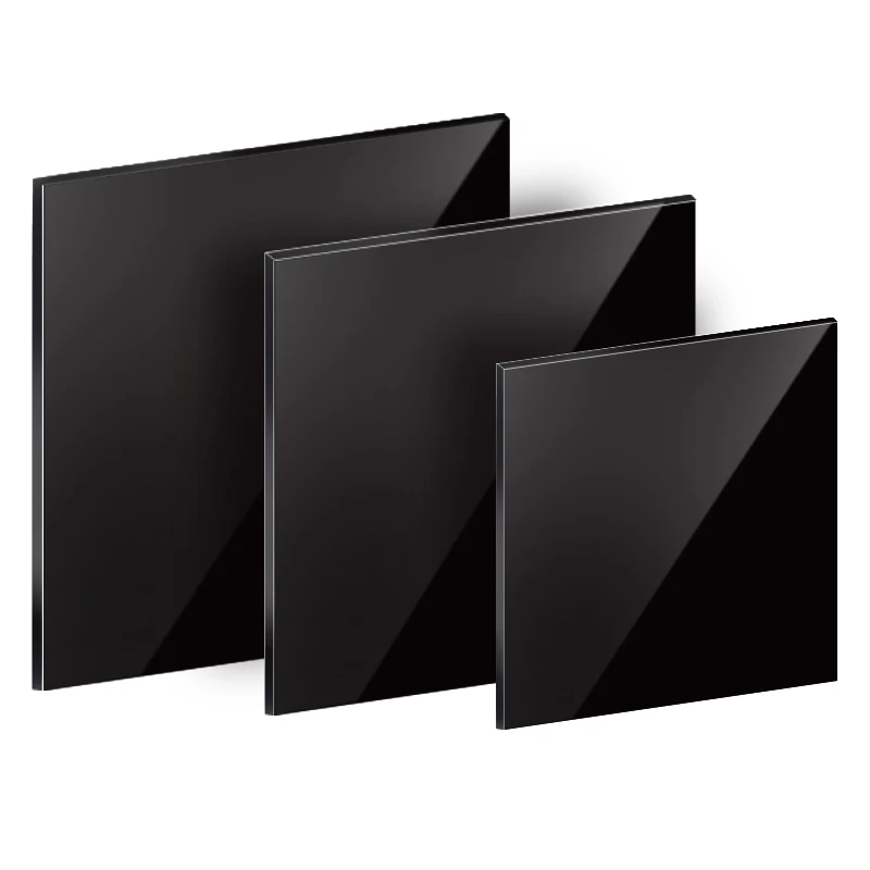 Glossy Black Acrylic Sheet Board Organic Glass Polymethyl Methacrylate Thickness 2/3/4/5/6/8/10/12/15/20/30/40/50mm