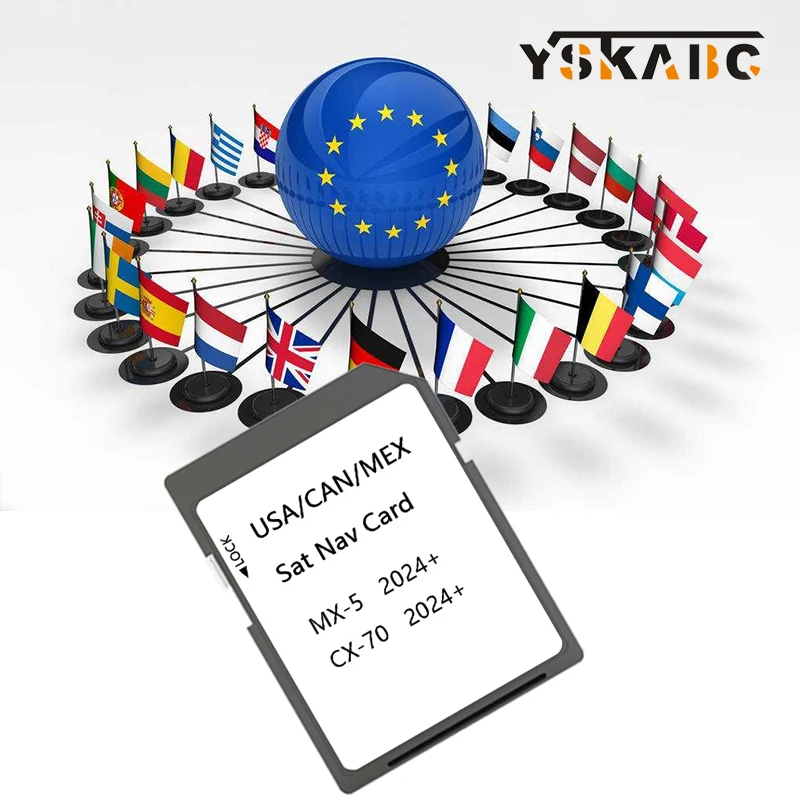 

2024 New Update USA / Canada / Mexico maps SD Card GPS Connect1 System Navigation for Mazda CX70 MX5 Car Navi Card