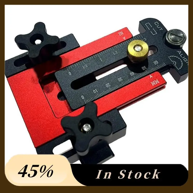 A60zadjustable Aluminum Alloy Sliding Fence 76Mm-173Mm Woodworking Table Saw Guide For Cutting Wood Boards DIY Projects Bmay