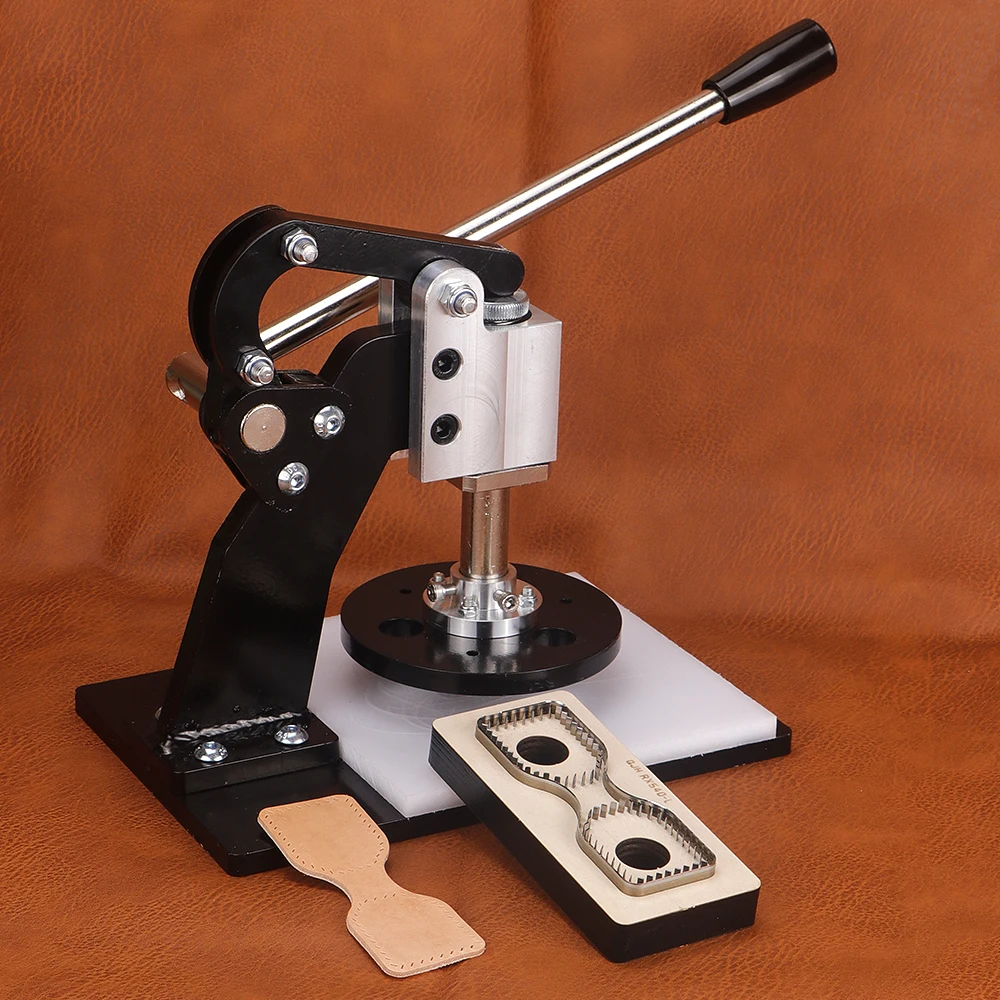 

1pc manual & professional leather stamping punch machine, suitable for pressing metal knife molds& knife molds with wooden board