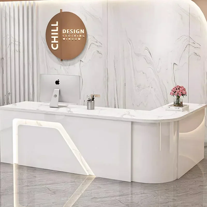 Long - lasting Counter Table Bar Reception Desk Tall Marble Office Commercial Reception Desk Beauty Salon Toonbank Winkel Garden