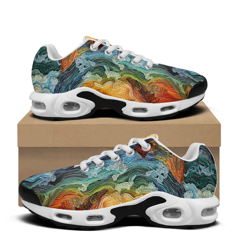 

Повседневная обувь с красочным облачным узором и воздушной подушкой, спортивная обувь с дышащим сетчатым верхом для мужчин и женщин