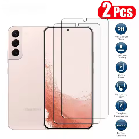 2PCS HD Original Protection Tempered Glass for Samsung Galaxy S22 S21 S23 S24 PLUS Screen Protector ON SAMSUNG S20 S21 S23 S22