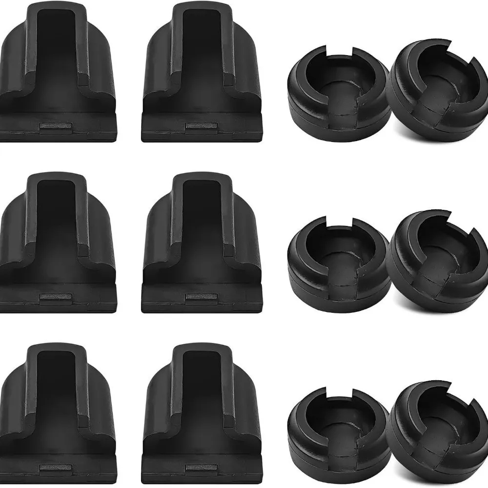16Pcs Snap-On Bar Clamp Replacement Pads Scratch-Proof Black Plastic Clamp Protector Pads Direct Swap Fit Buffer Feet Pads