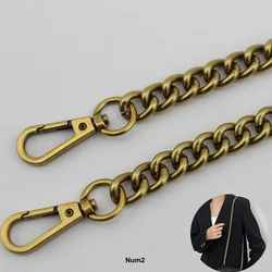 60cm 100cm 120cm 130cm width 13mm Aluminum Chains Shoulder Straps for Handbags Purses Bags Strap Replacement Handle Accessories