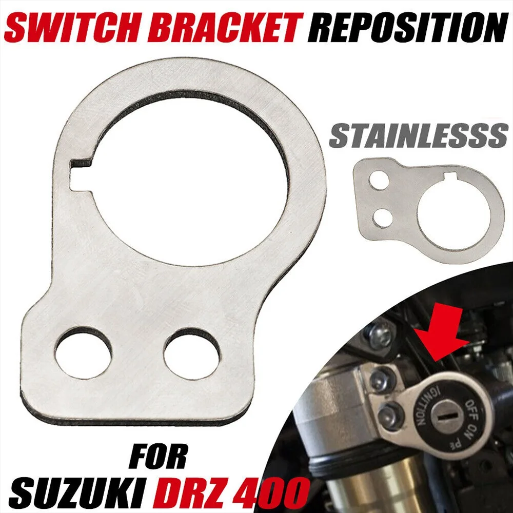 For Suzuki DRZ 400 DRZ400 SM Supermoto Key Ignition Switch Relocation Bracket Stainless