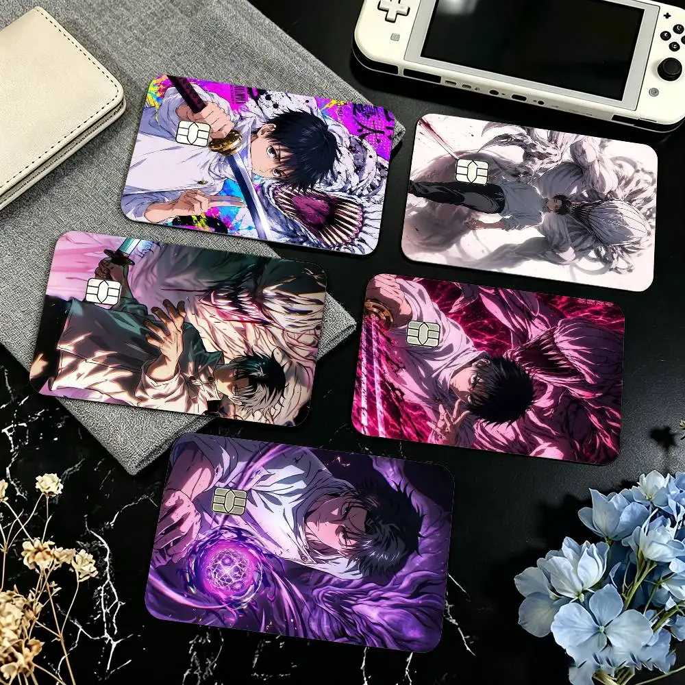 Anime J-Jujutsu Kaisen Y-Yuta Okkotsu  Credit Card HD Stickers Small Chip Waterproof Sticker Game Card Decal Gift